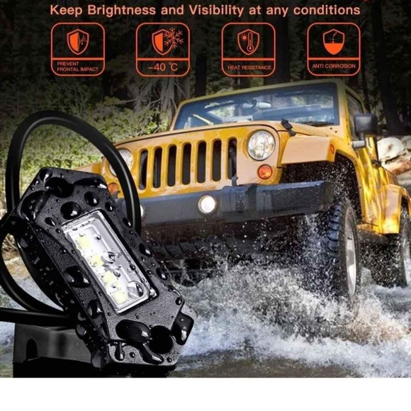 LED Rock Lights 12PCS - Trucks RZR ATV UTV JEEP Off Road Trail Rig High Power - Picture 2 of 7